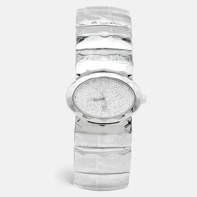 Pre-owned Roberto Cavalli Silver Stainless Steel R7253133615 Women's Wristwatch 36 Mm