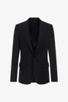 Roberto Cavalli Satin-lapel Single-button Blazer In Black
