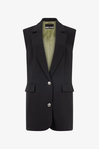 Roberto Cavalli Single-breasted Blazer Dress In Black
