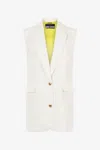 Roberto Cavalli Single-breasted Blazer Dress In White
