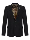 Roberto Cavalli Single-breasted Wool Jacket In Schwarz