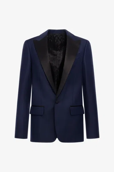 Roberto Cavalli Single Breasted Jacket In Dark Blue