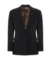 Roberto Cavalli One Button Blazer In Black