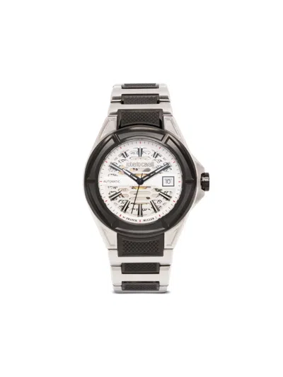 Roberto Cavalli Skeleton Automatic 42mm In Black