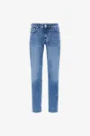 Roberto Cavalli Skinny Jeans With Rc In Dark Blue