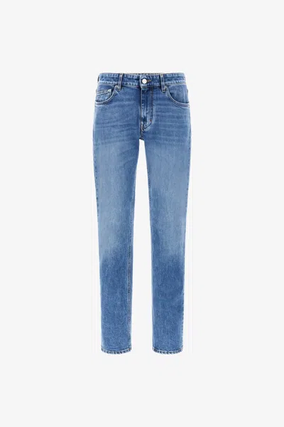 Roberto Cavalli Skinny Jeans With Rc In Dark Blue