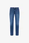 Roberto Cavalli Skinny Jeans With Rc In Dark Blue