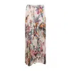 Roberto Cavalli Midi Skirt With Floral And Pheasant Print In Multi