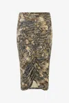 Roberto Cavalli Skirt With Python Print In Corteccia