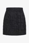Roberto Cavalli Skirt With Wrinkled Effect In Black