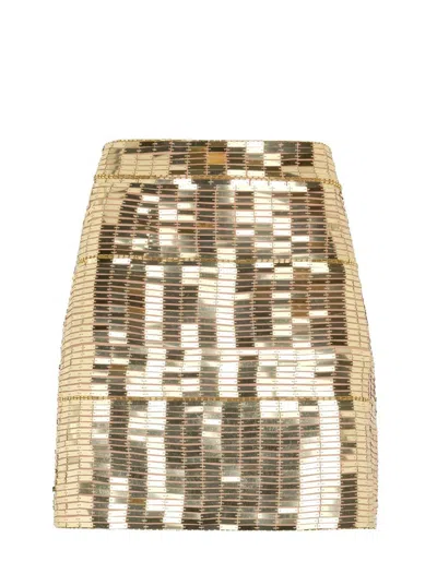 Roberto Cavalli Skirts Golden In White