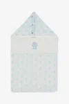 Roberto Cavalli Sleeping Bag With Rc Monogram In Light Blue
