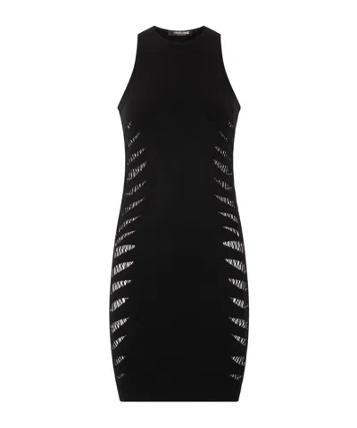 ROBERTO CAVALLI ROBERTO CAVALLI PERFORATED ZEBRA PATTERN DRESS