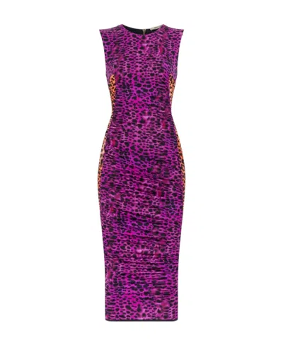 Roberto Cavalli Sleeveless Dress In Purple