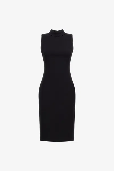 Roberto Cavalli Sleeveless Dress With Rc In Black