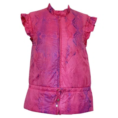 Pre-owned Roberto Cavalli Sleeveless Jacket Size 44 In Pink