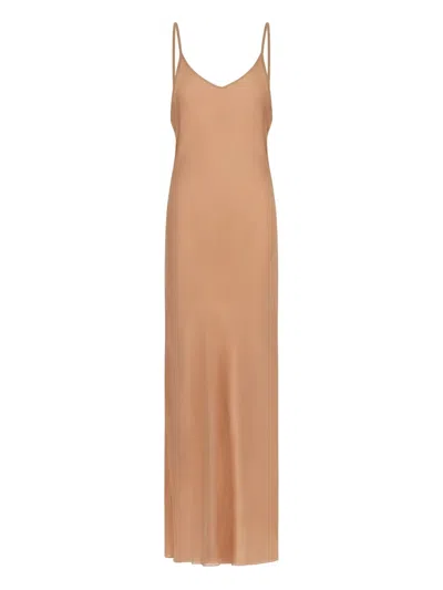 Roberto Cavalli Sleeveless Maxi Dress In Neutrals