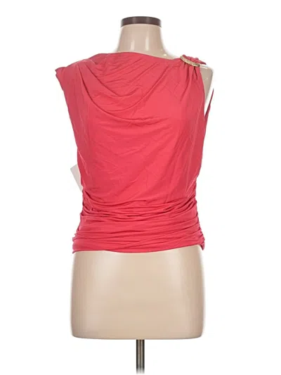 Roberto Cavalli Sleeveless Top Red Cowl Neck Tops