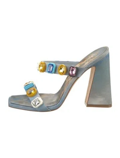 Pre-owned Roberto Cavalli Slides In Blue