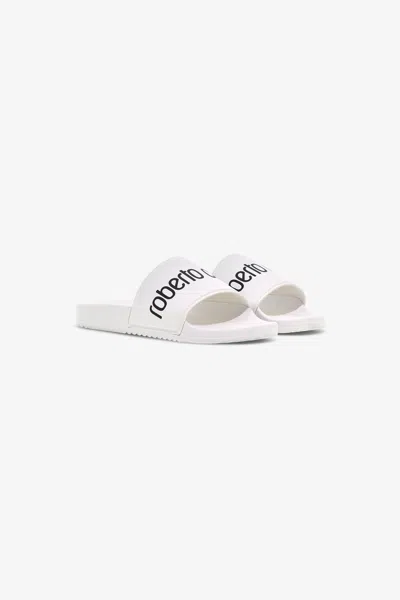 Roberto Cavalli Slides In White