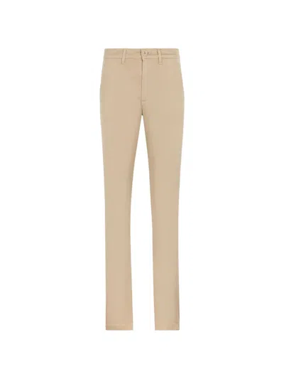 Roberto Cavalli Slim-fit Belt-loop Trousers In Neutral