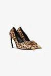 Roberto Cavalli Slingback Le Pettegole Leopard Print In Light Brown