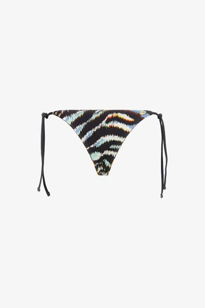 Roberto Cavalli Slip Bikini Just Cavalli In Light Blue/black