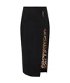 Roberto Cavalli Slit-detailed Midi Skirt In Black