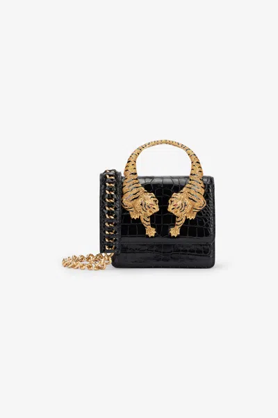 Roberto Cavalli Small Roar Bag In Black