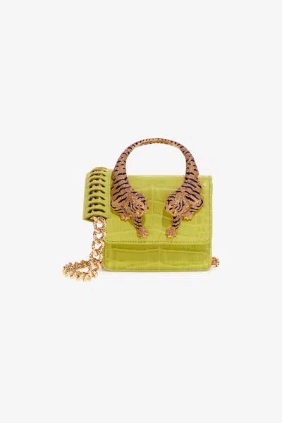 Roberto Cavalli Small Roar Bag In Clorofilla