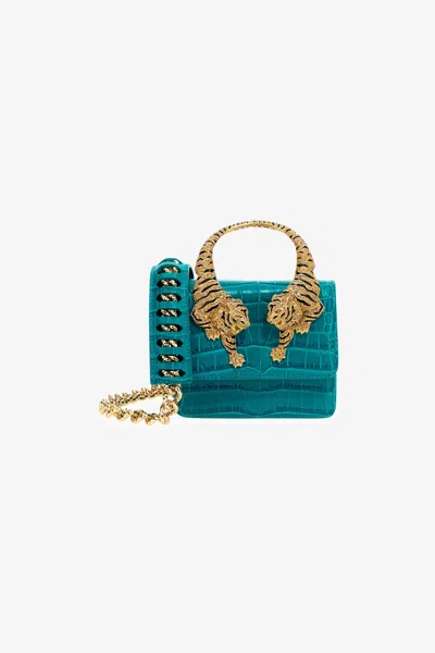 Roberto Cavalli Small Roar Bag In Light Blue