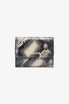 Roberto Cavalli Small Wallet In Printed Leather With Logo In Black/white