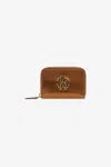 Roberto Cavalli Small Wallet With Monogram Rc And Zip In Bronze