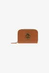 Roberto Cavalli Small Wallet With Monogram Rc And Zip In Brown