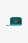 Roberto Cavalli Small Wallet With Monogram Rc And Zip In Light Blue