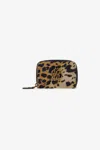 Roberto Cavalli Small Wallet With Monogram Rc And Zip In Light Brown