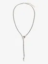 Roberto Cavalli Snake And Fang Necklace In Silver
