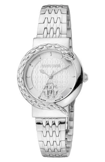 Roberto Cavalli Women's By Franck Muller 30mm Quartz Watch In Silver