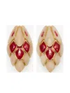Roberto Cavalli Snake Clip-on Earrings In Neutrals