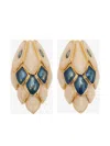 Roberto Cavalli Snake Clip-on Earrings In Neutrals