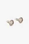 Roberto Cavalli Snake Cufflinks With Logo In Silver