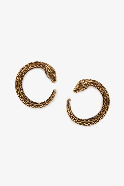 Roberto Cavalli Snake Earrings In Gold