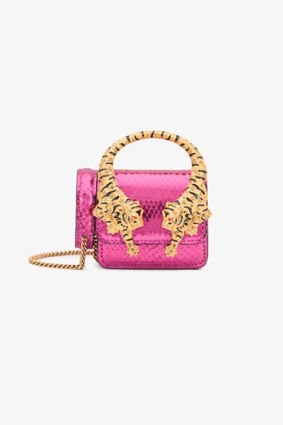 Roberto Cavalli Snake-effect Roar Phone Case In Fuchsia