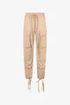 Roberto Cavalli Snake Head Print Pants In Light Brown