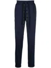 Roberto Cavalli Snake-motif Monogram Trackpants In Blau