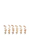 Roberto Cavalli Snake Napkin Holder Set In Gold