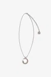 Roberto Cavalli Snake Necklace With Logo In Palladio Podium
