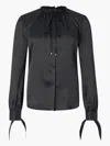 Roberto Cavalli Snake-effect Silk Shirt In Black