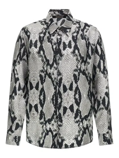 Roberto Cavalli Snake-print Button-up Shirt