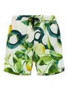 Roberto Cavalli Snake-print Swim Shorts In Green